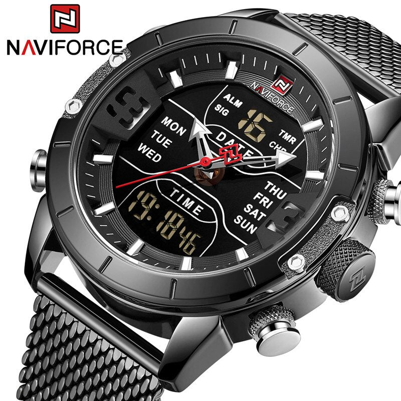 NAVIFORCE 9153 100% ORIGINAL BLACK OR BLUE