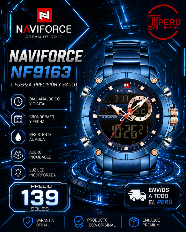 NAVIFORCE 9163 AZUL FB