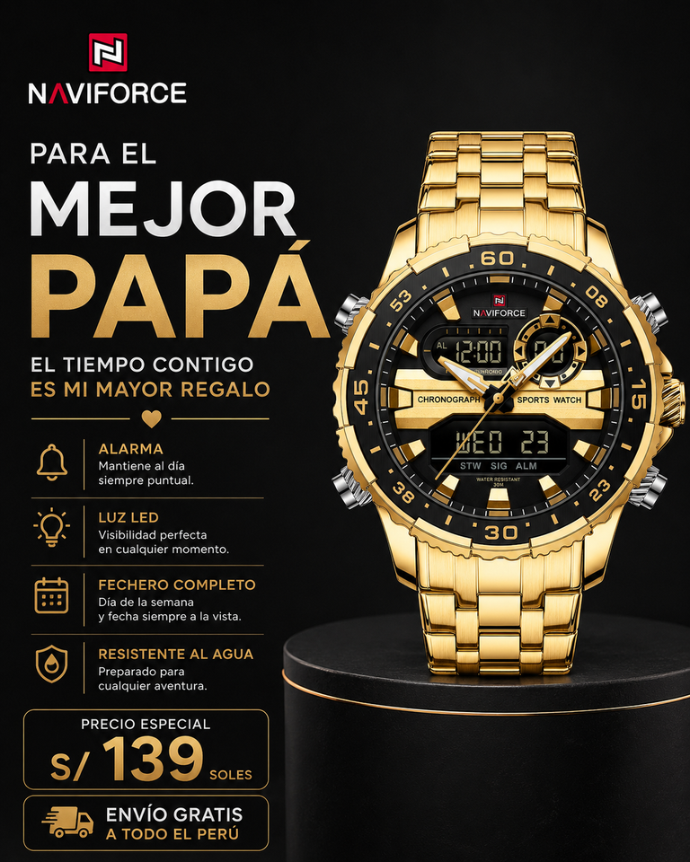 NAVIFORCE 9234 GOLD BLACK