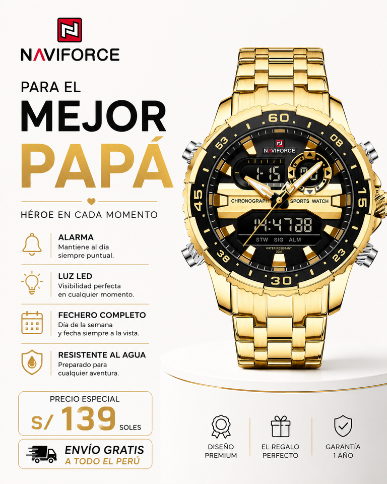 NAVIFORCE 9234 GOLD BLACK