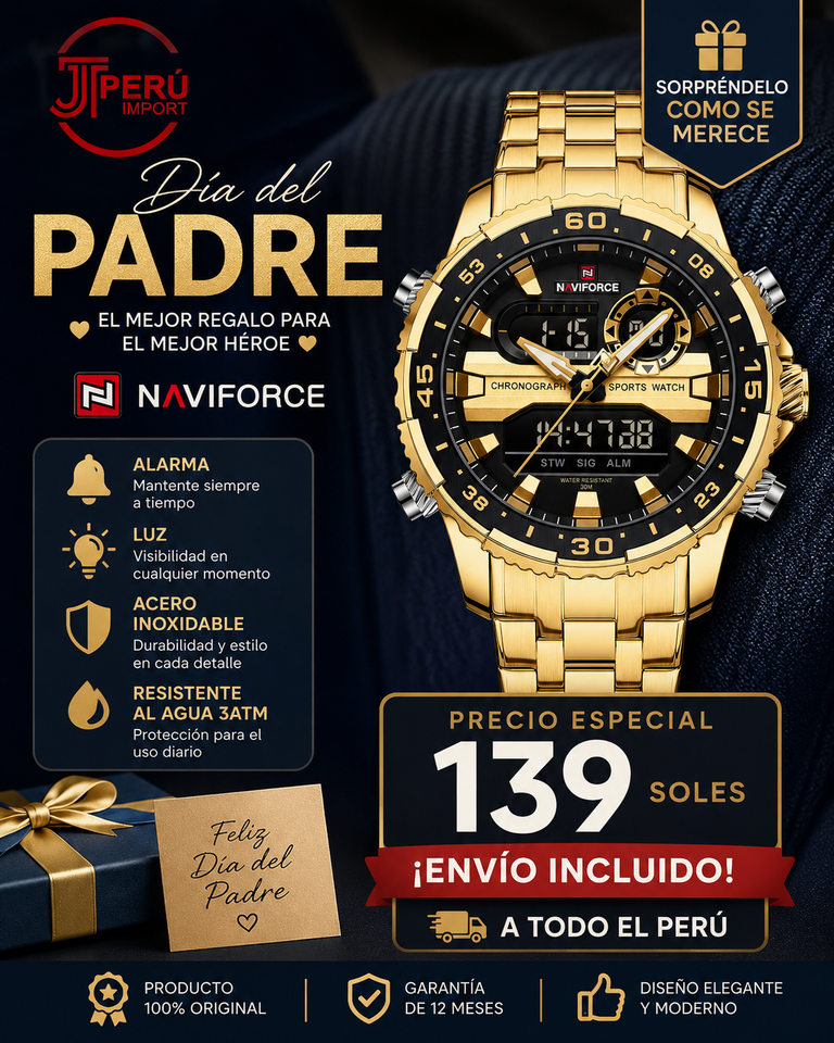 NAVIFORCE 9234 GOLD BLACK