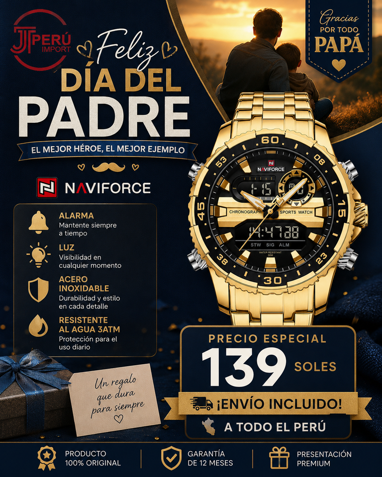 NAVIFORCE 9234 GOLD BLACK
