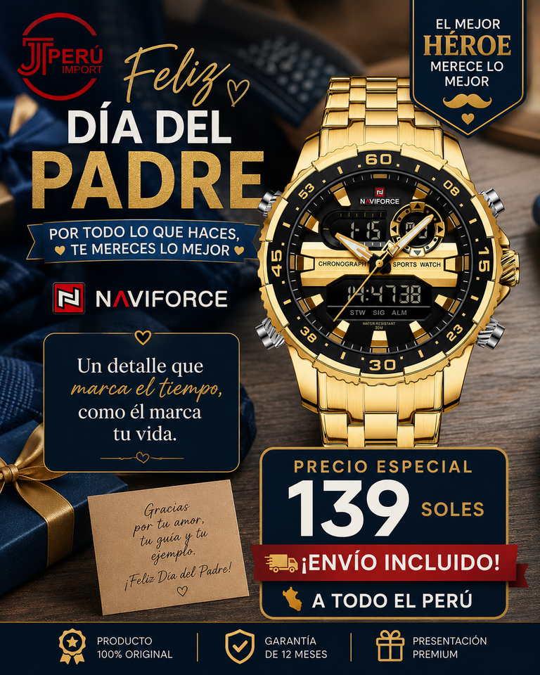 NAVIFORCE 9234 GOLD BLACK
