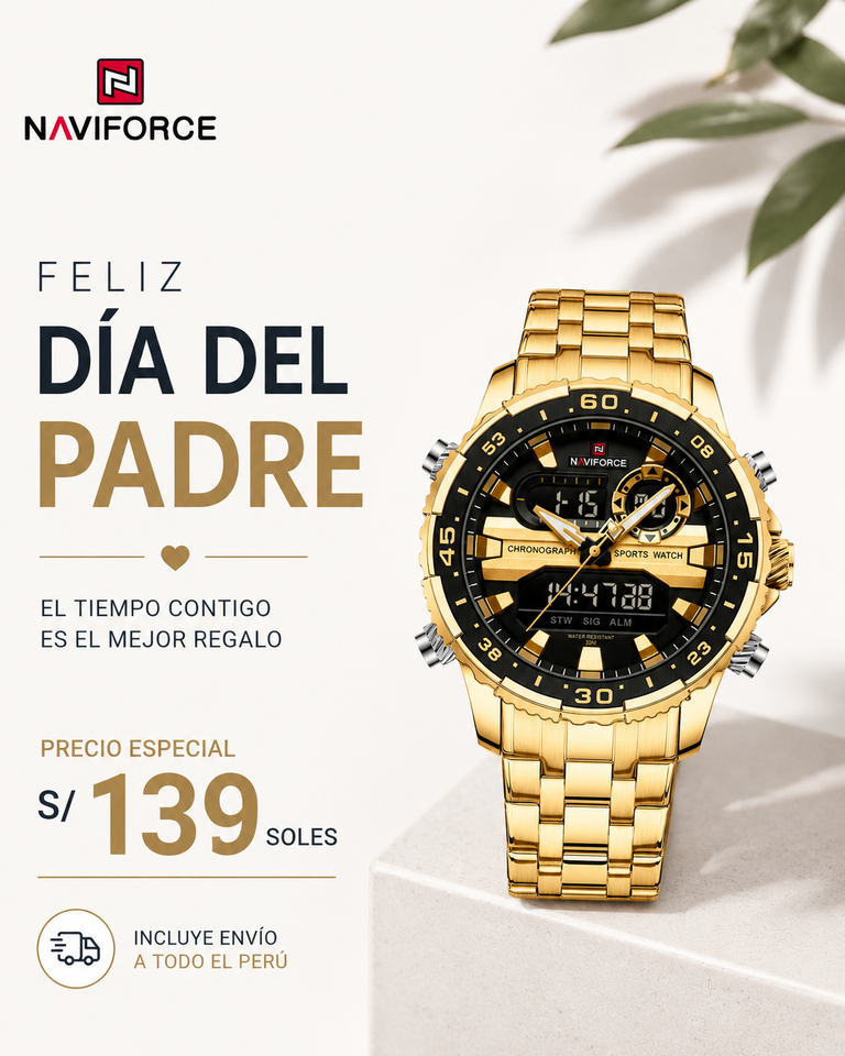 NAVIFORCE 9234 GOLD BLACK