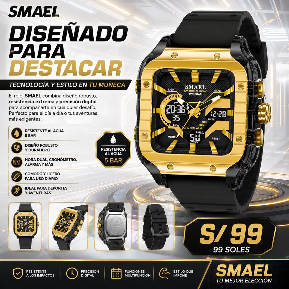 SMAEL 8133 GOLD BLACK