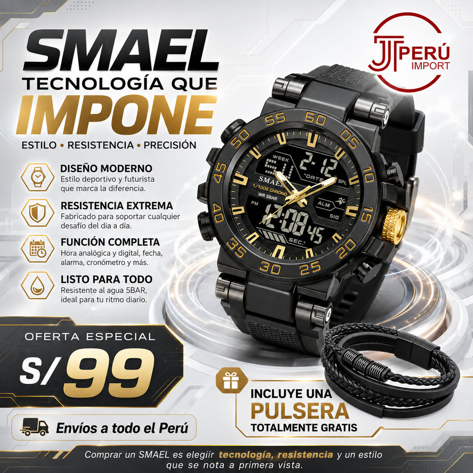 SMAEL 8139 GOLD BLACK