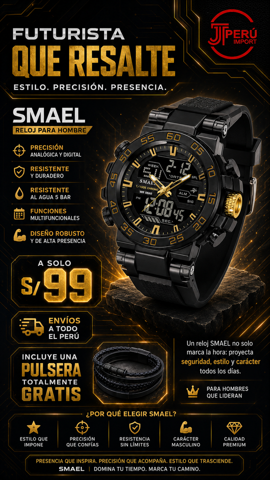 SMAEL 8139 GOLD BLACK