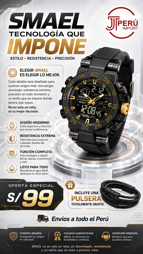 SMAEL 8139 GOLD BLACK