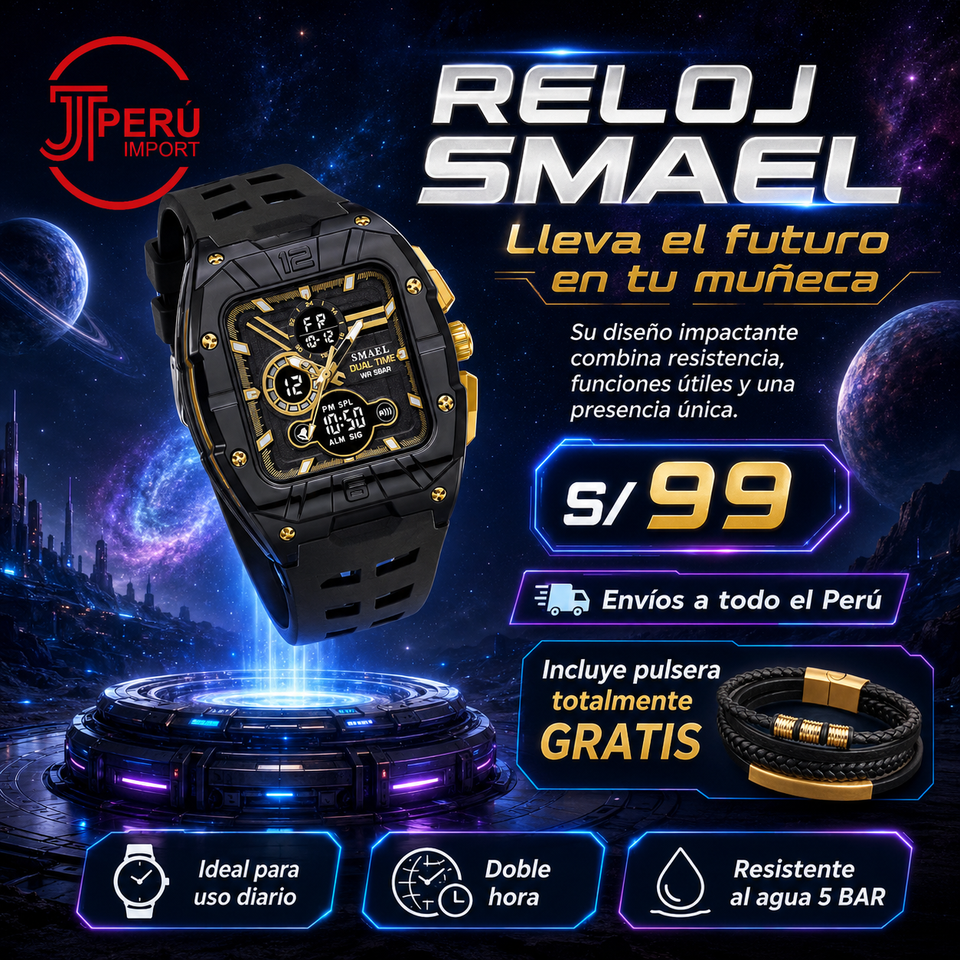 SMAEL 8135 GOLD BLACK