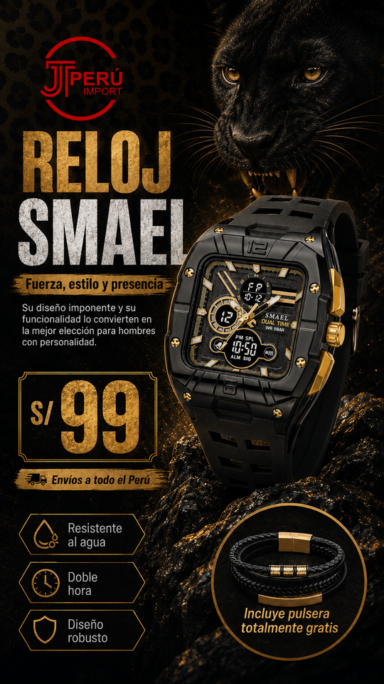 SMAEL 8135 GOLD BLACK