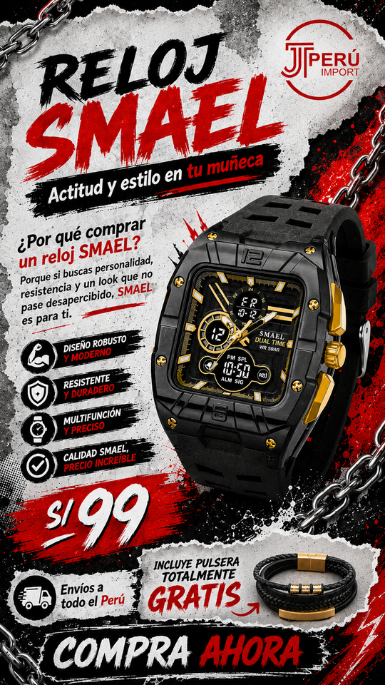 SMAEL 8135 GOLD BLACK