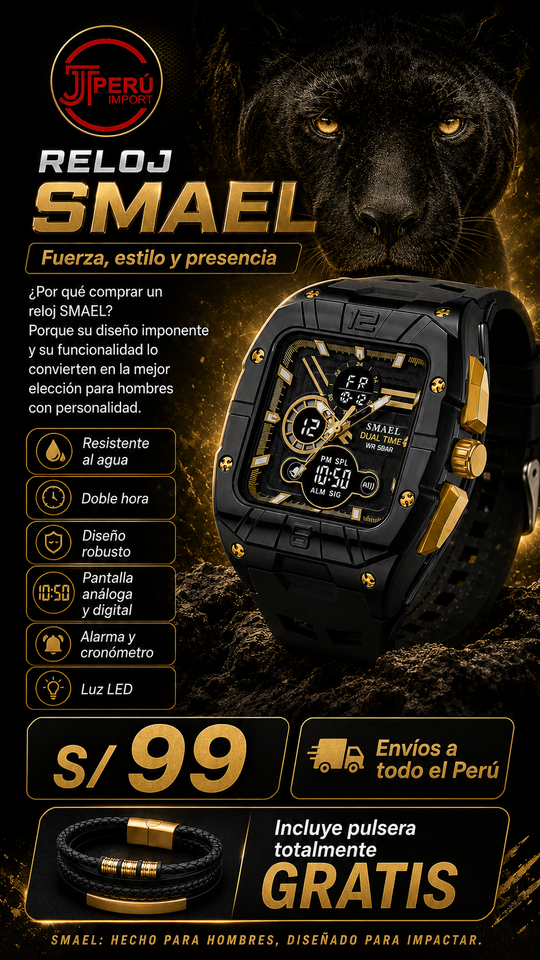 SMAEL 8135 GOLD BLACK