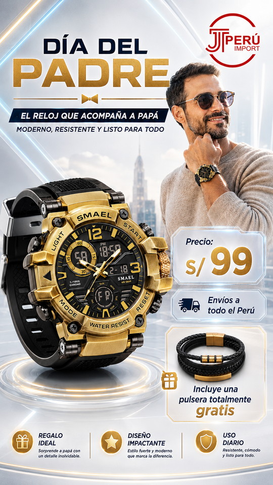 SMAEL 8110 GOLD BLACK