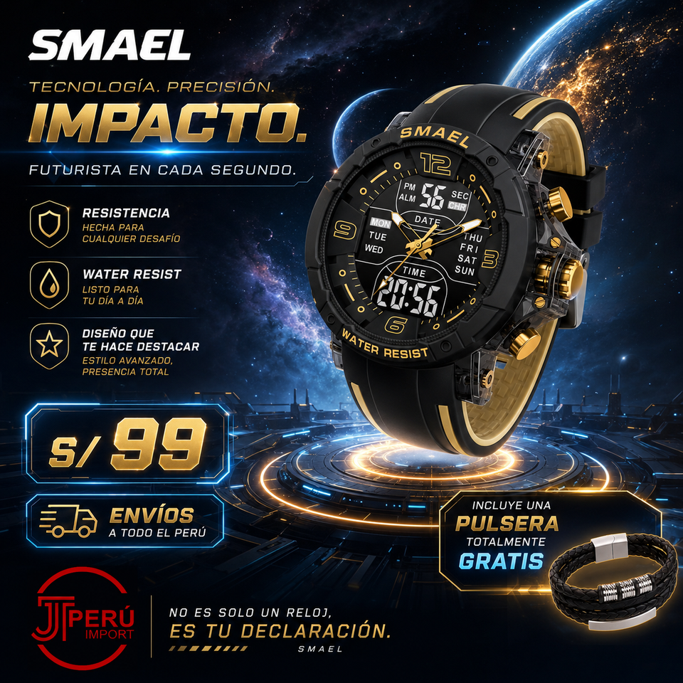 SMAEL 8140 GOLD BLACK