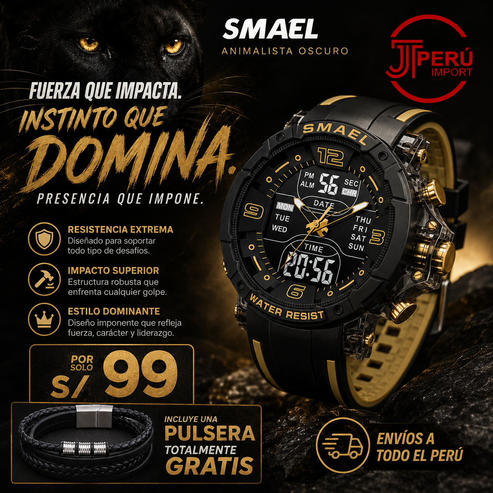 SMAEL 8140 GOLD BLACK