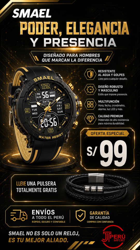SMAEL 8140 GOLD BLACK
