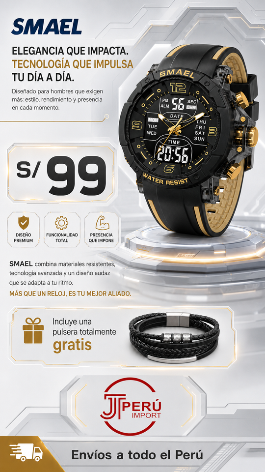 SMAEL 8140 GOLD BLACK