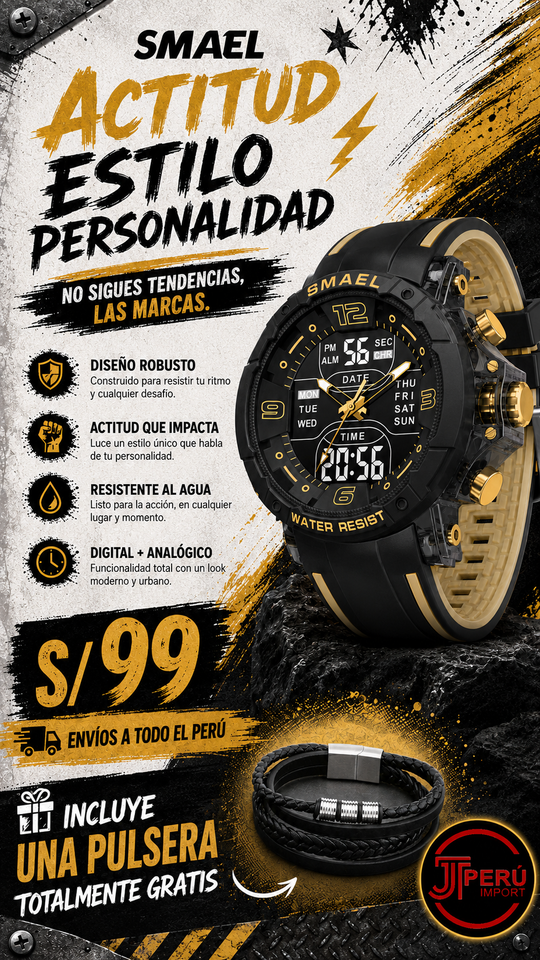 SMAEL 8140 GOLD BLACK