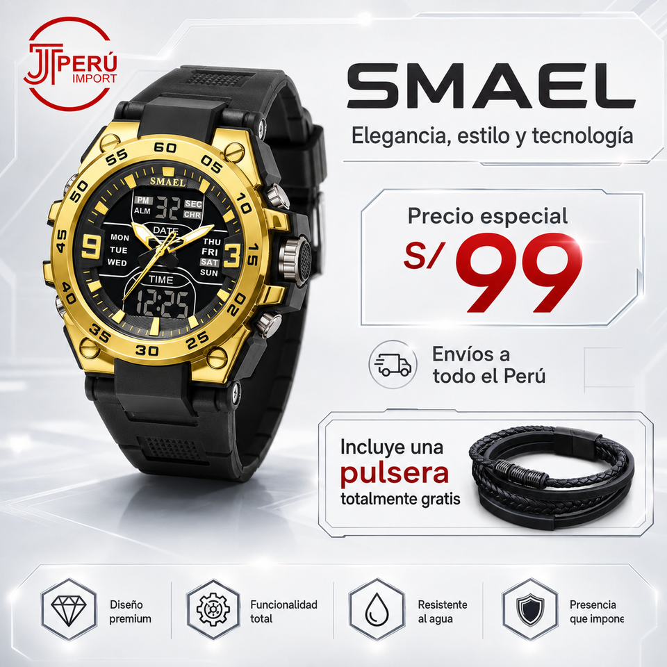 SMAEL 8138 GOLD BLACK