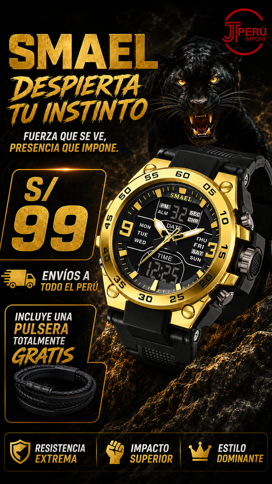 SMAEL 8138 GOLD BLACK