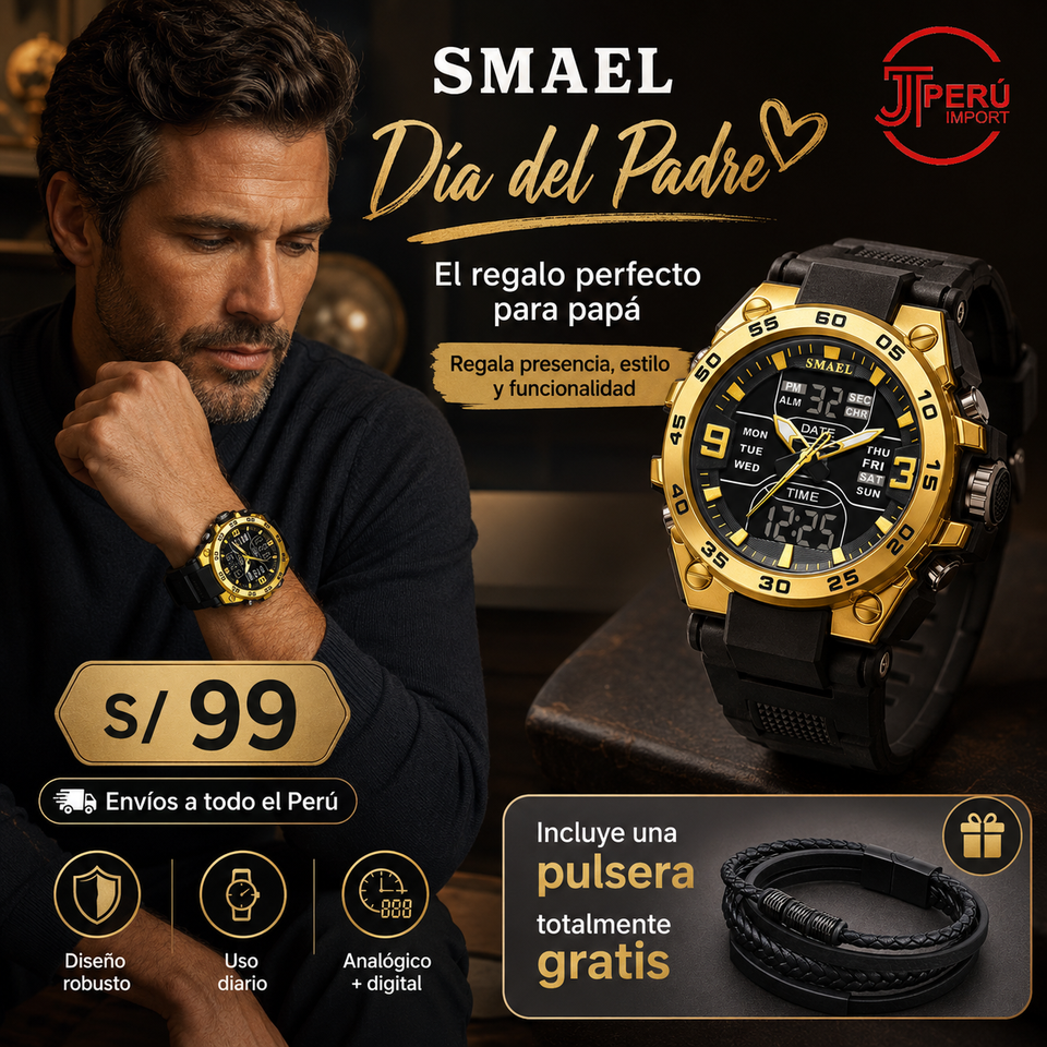 SMAEL 8138 GOLD BLACK