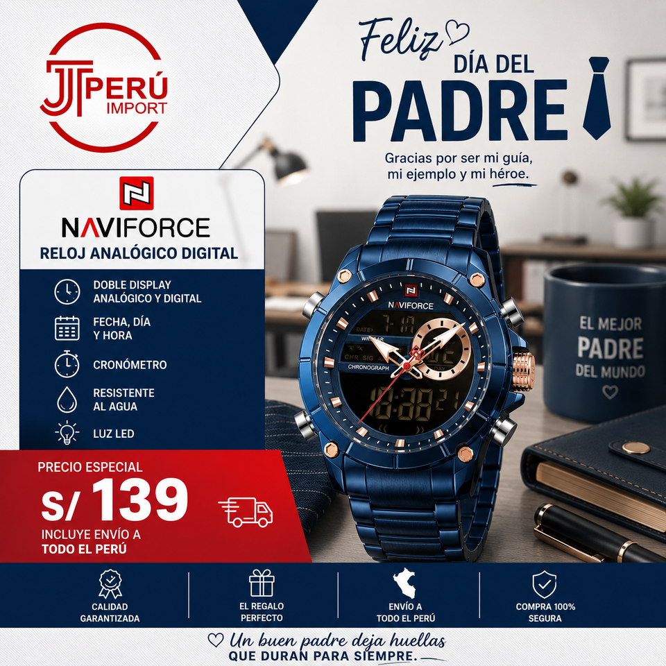 NAVIFORCE 9163 AZUL O NEGRO