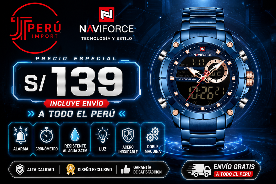 NAVIFORCE 9163 AZUL O NEGRO