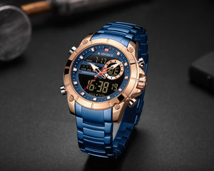 NAVIFORCE 9163 AZUL GOLD ROSE