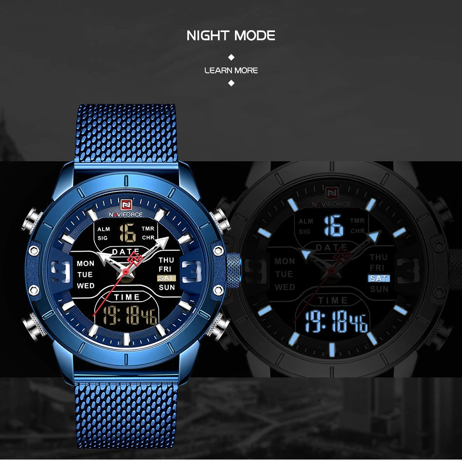 NAVIFORCE 9153 100% ORIGINAL BLACK OR BLUE