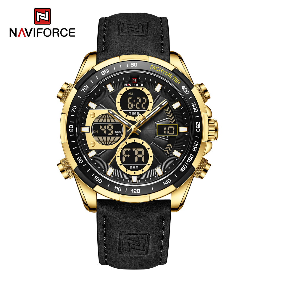 NAVIFORCE 9197 GOLD BLACK CUERO