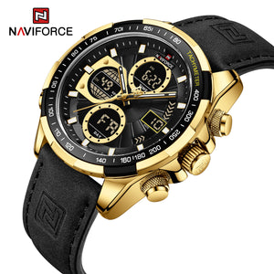 NAVIFORCE 9197 GOLD BLACK CUERO