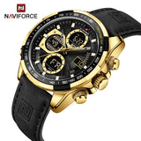 NAVIFORCE 9197 GOLD BLACK CUERO