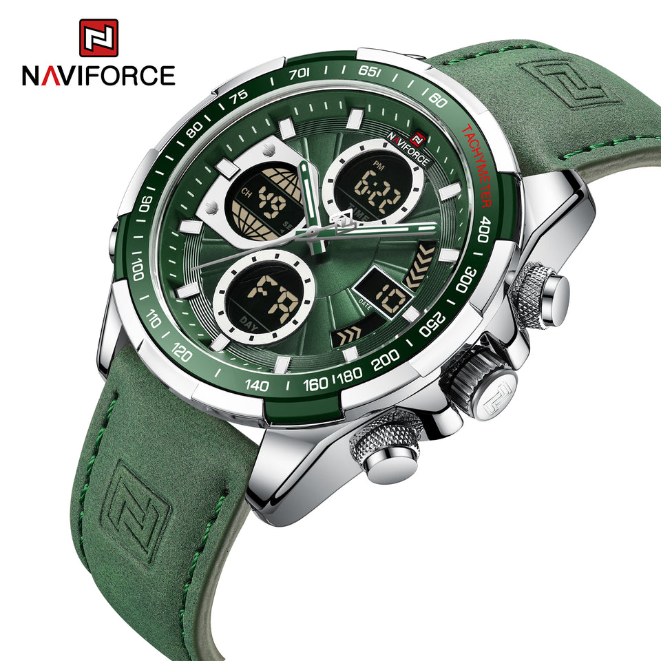 NAVIFORCE 9197 GREEN SILVER
