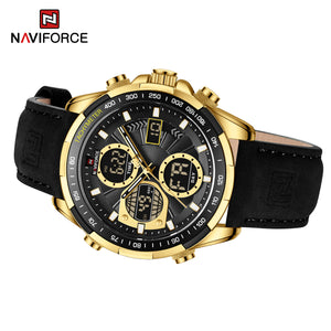 NAVIFORCE 9197 GOLD BLACK CUERO