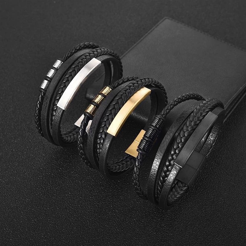 BRAZALETE DE CUERO IMPORTADO