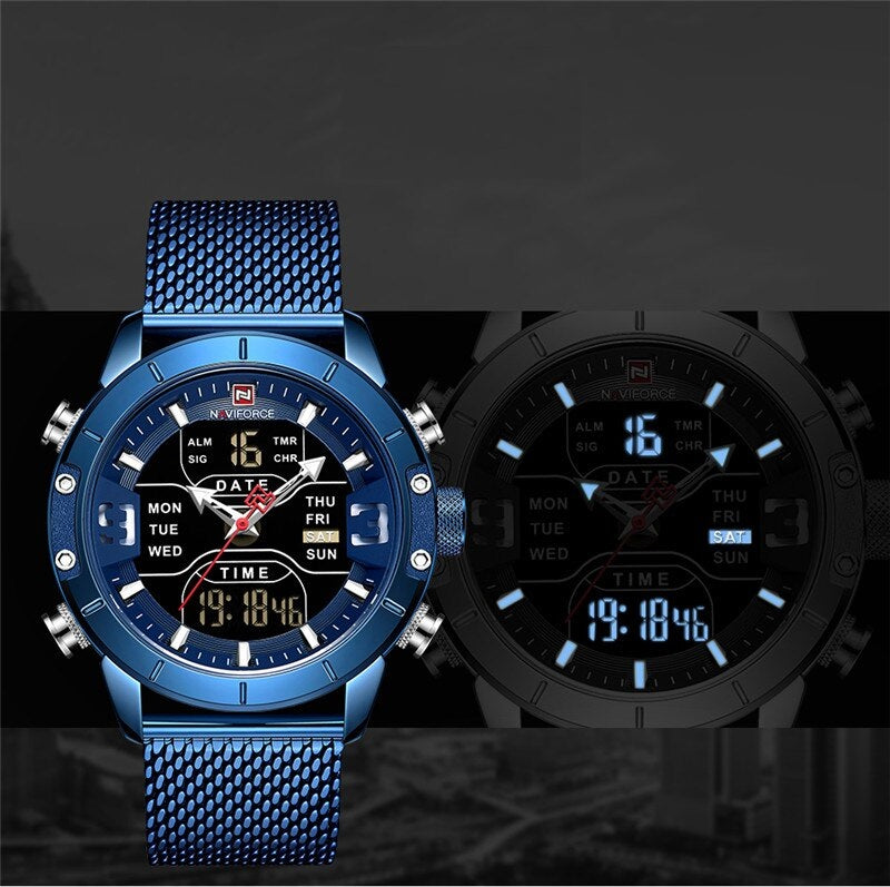 NAVIFORCE 9153 100% ORIGINAL BLACK OR BLUE