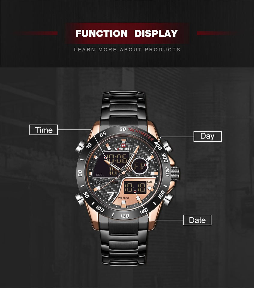 NAVIFORCE 9171 MARRON BLACK