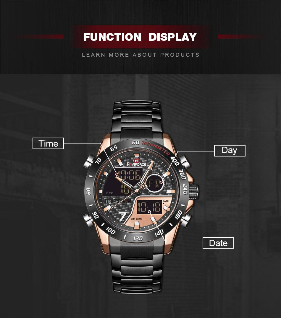 NAVIFORCE 9171 MARRON BLACK