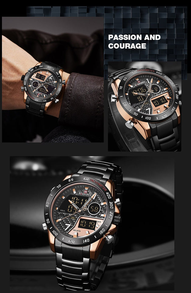 NAVIFORCE 9171 MARRON BLACK