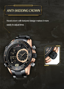 NAVIFORCE 9199 BLACK GOLD ROSE