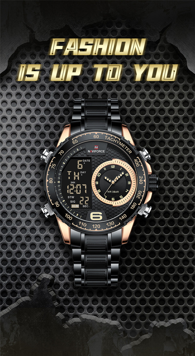 NAVIFORCE 9199 BLACK GOLD ROSE