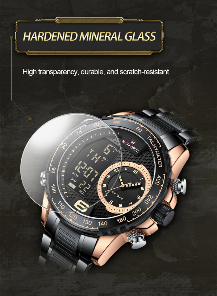 NAVIFORCE 9199 BLACK GOLD ROSE