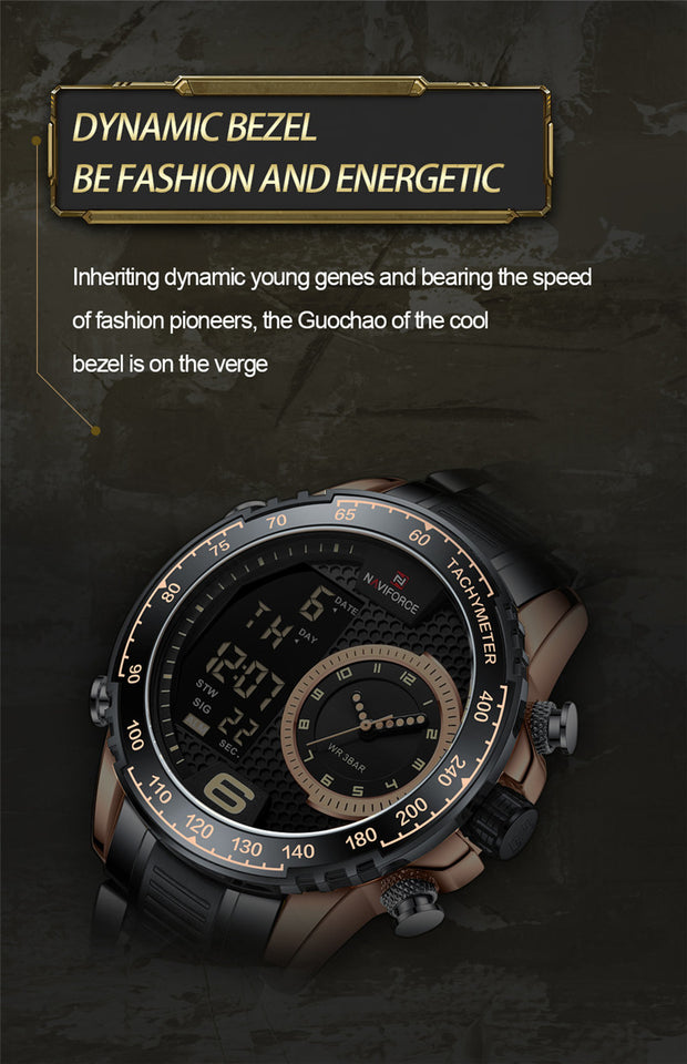 NAVIFORCE 9199 BLACK GOLD ROSE